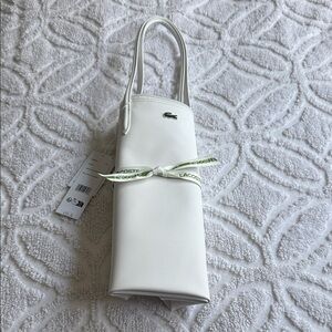 Brand New Lacoste White Tote Bag  with Green Accents
